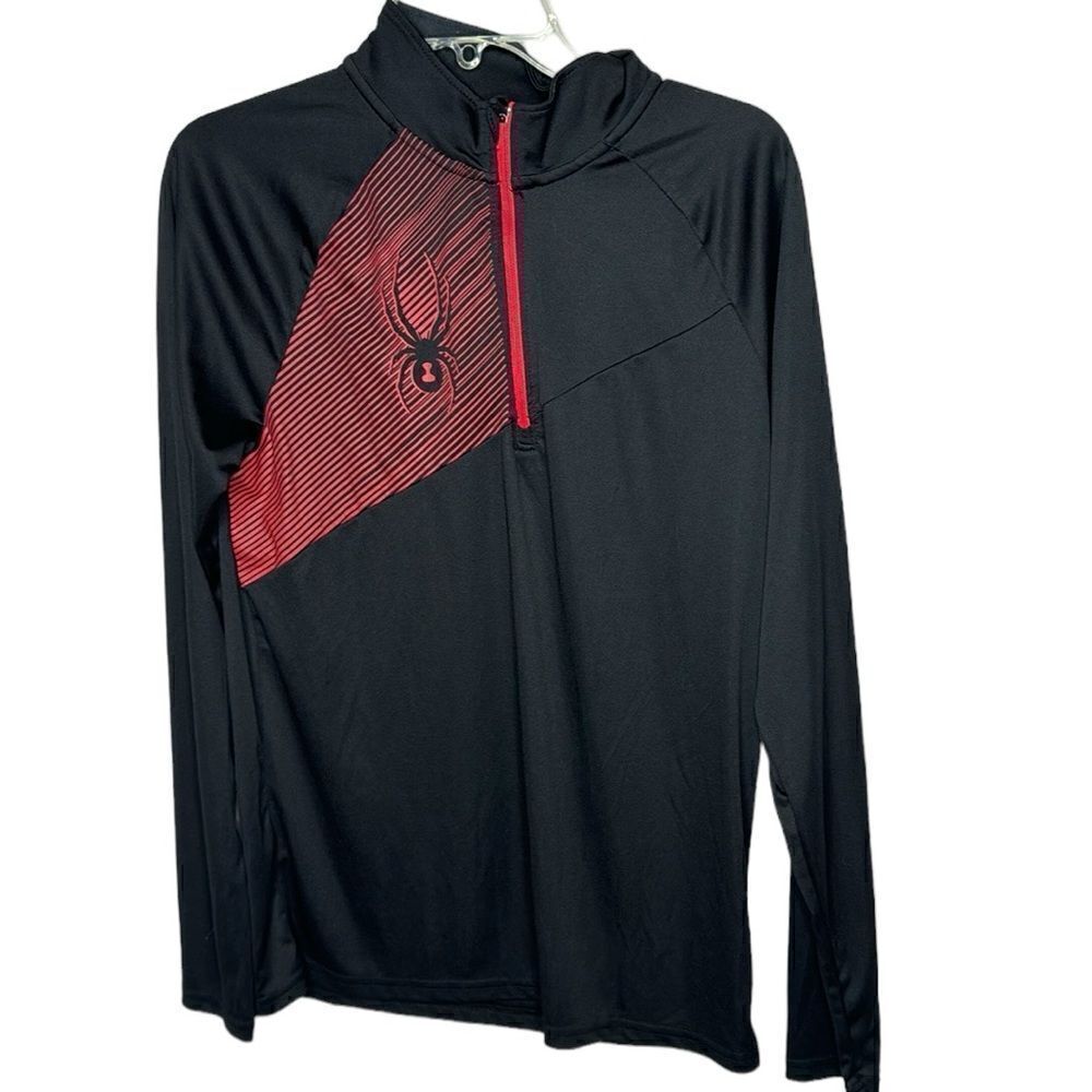 Spyder Men’s Large Logo 1/4 Zip Pullover. Size Medium.